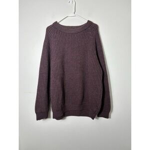 Hand Crafted Made In Great Britten 100% Wool Pullover Men's Large Chunky Knit